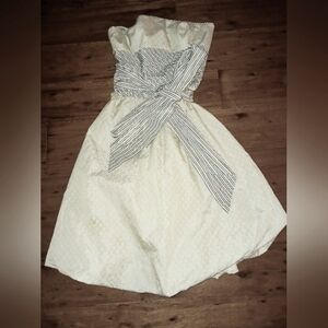 BCBG Tan Brocade Bubble Dress Size 4